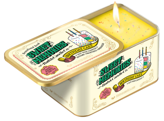 Tinte Vintage Birthday Cake Candle