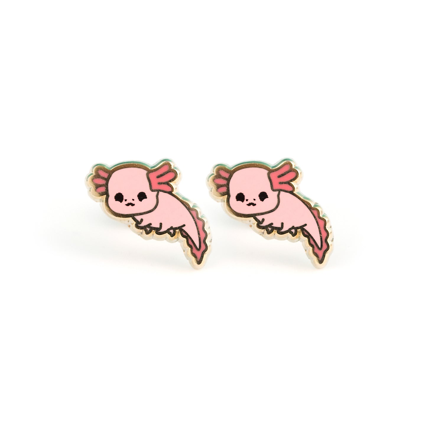 Pink Axolotl Earrings