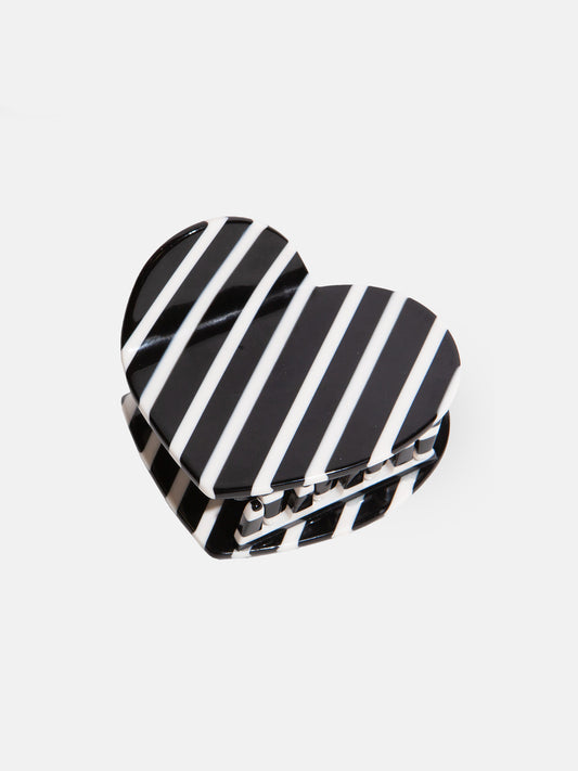 Stripped Heart Hair Claw