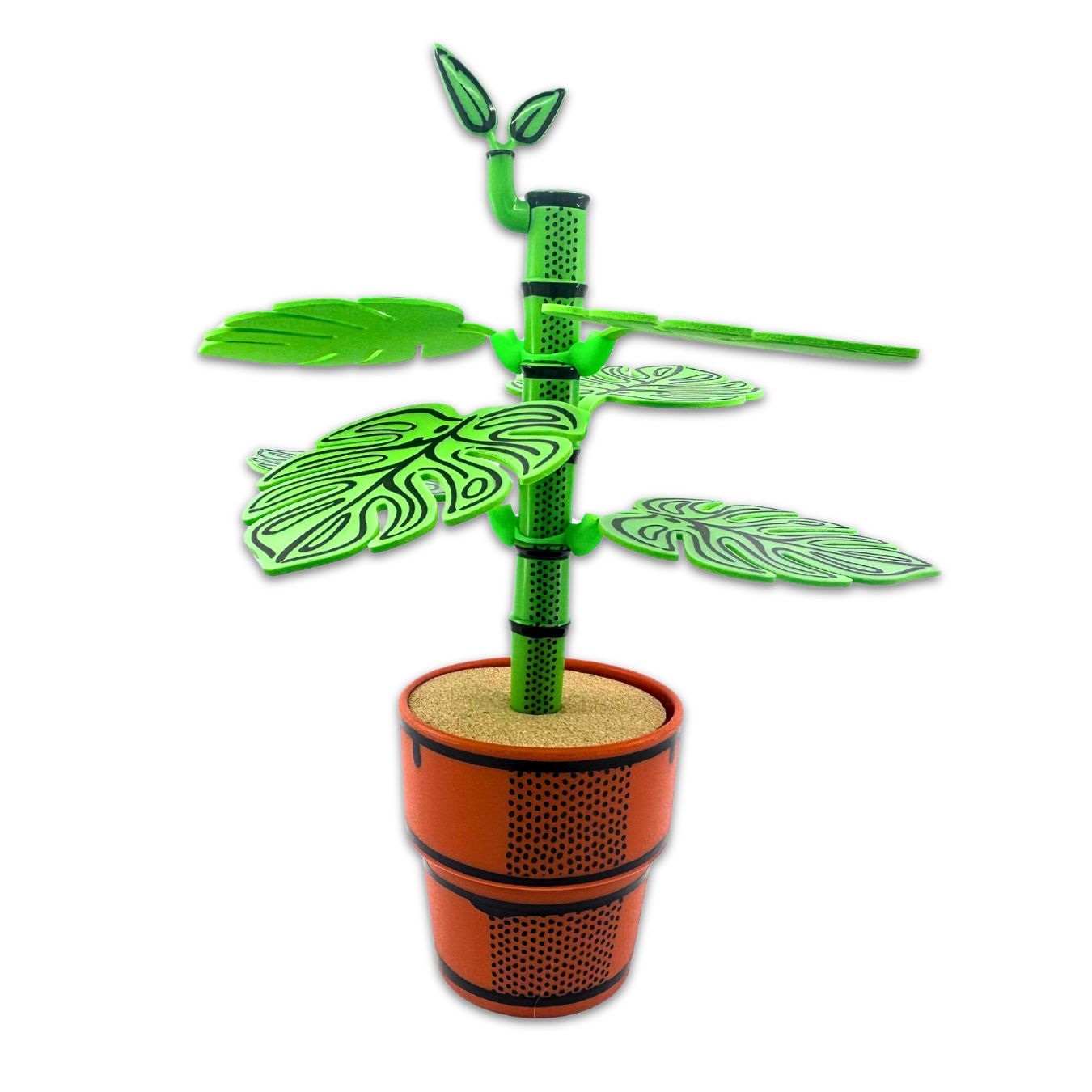 Leaf-Shaped Coaster Set (6-Pack)