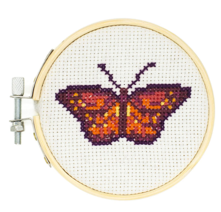 Mini Cross Stitch Embroidery Kits from Kikkerland