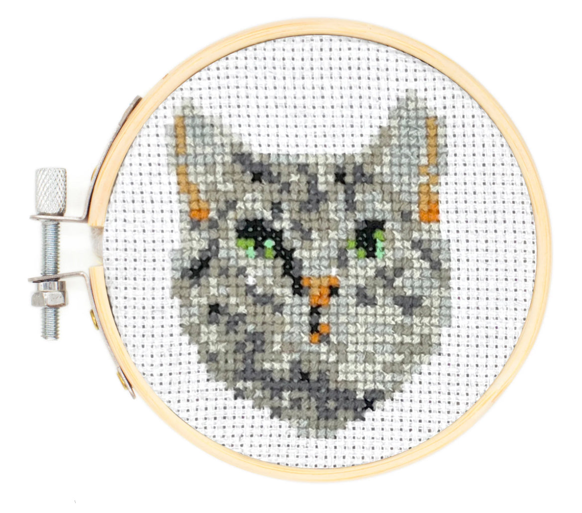 Mini Cross Stitch Embroidery Kits from Kikkerland