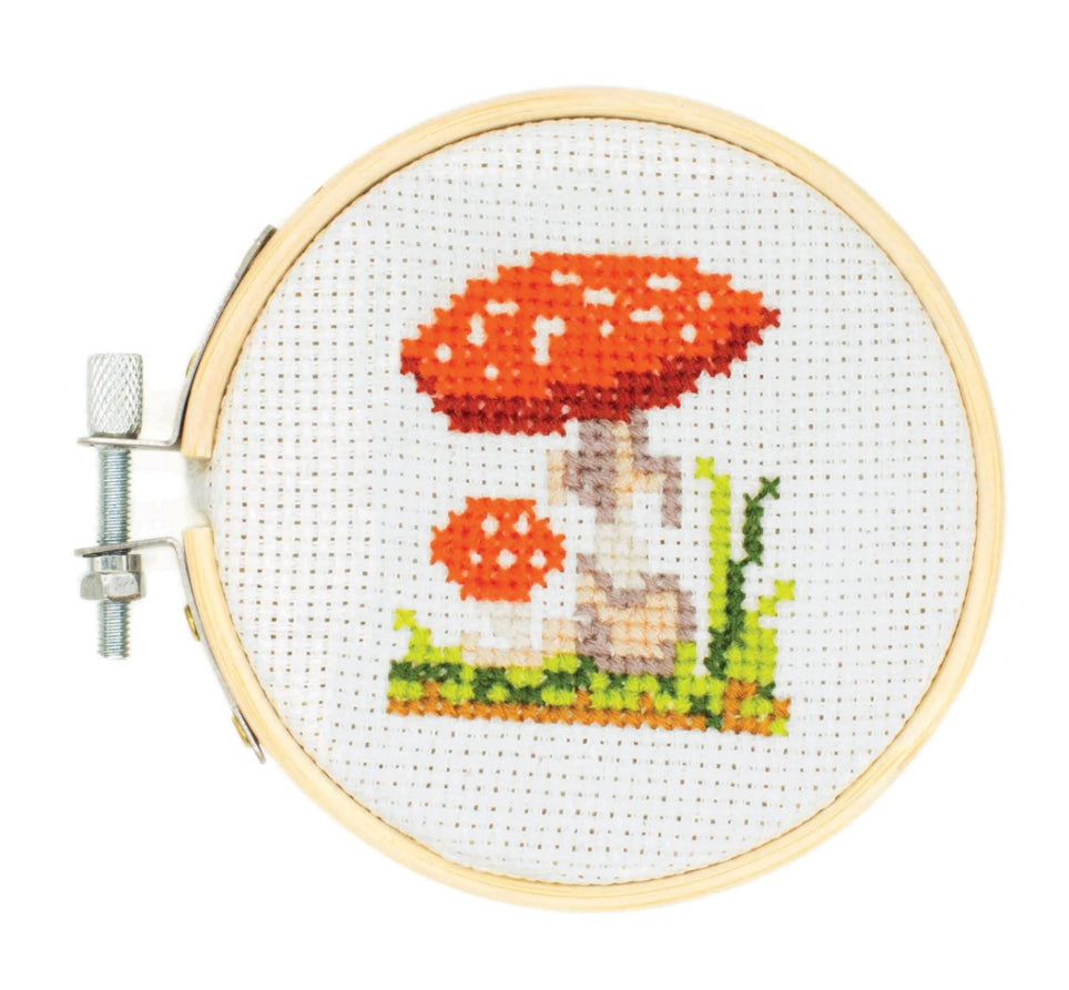 Mini Cross Stitch Embroidery Kits from Kikkerland