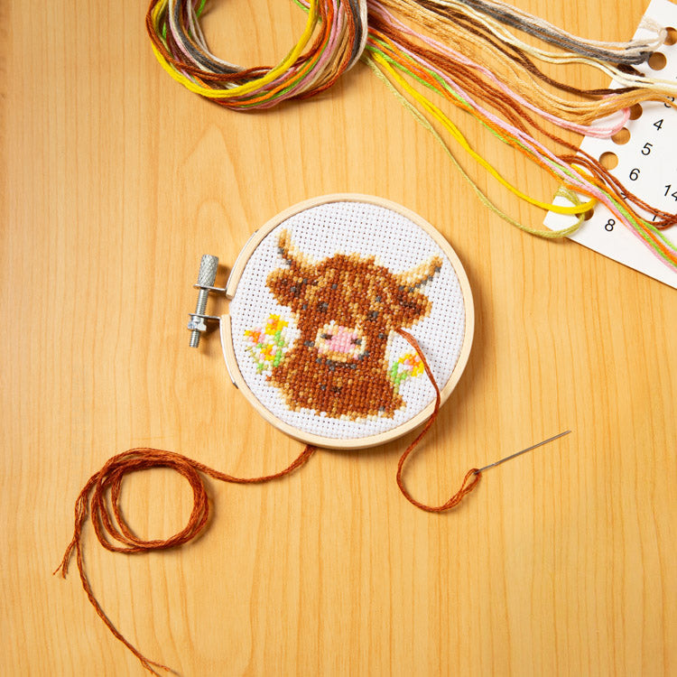 Mini Cross Stitch Embroidery Kits from Kikkerland