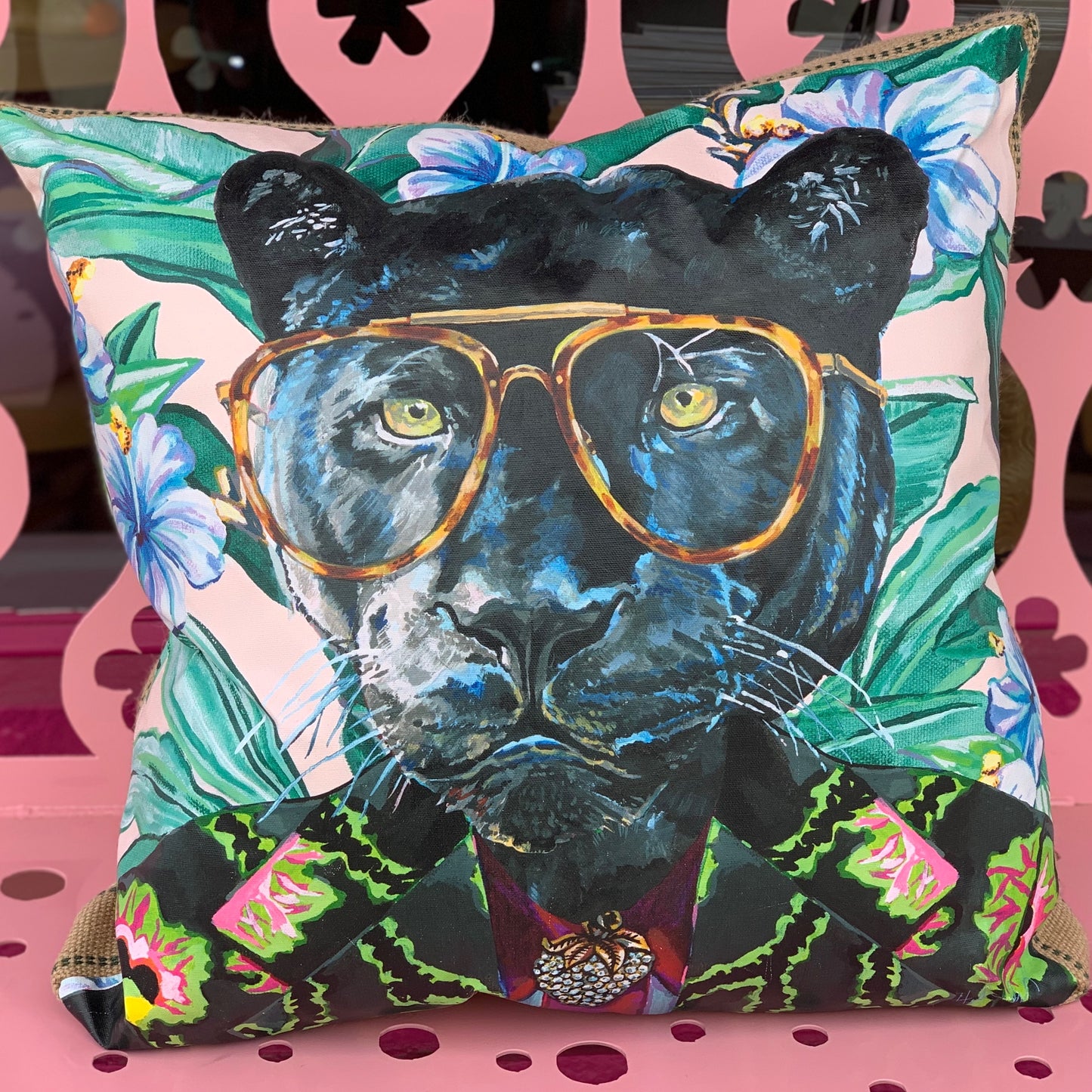 Large Luxury Burlap Pillows