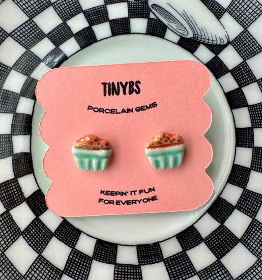 Cupcake Stud Earrings by TinyBs
