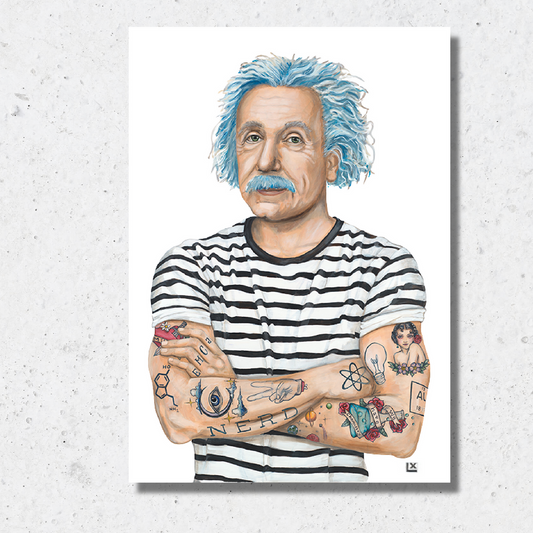 Framed 16x20 Einstein by LX Artworks