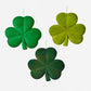 Large Flocked Shamrocks