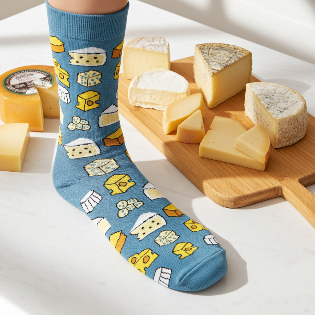 Cheese Small Crew Socks