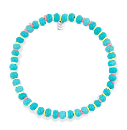 Pura Vida Turquoise Stretch Anklet