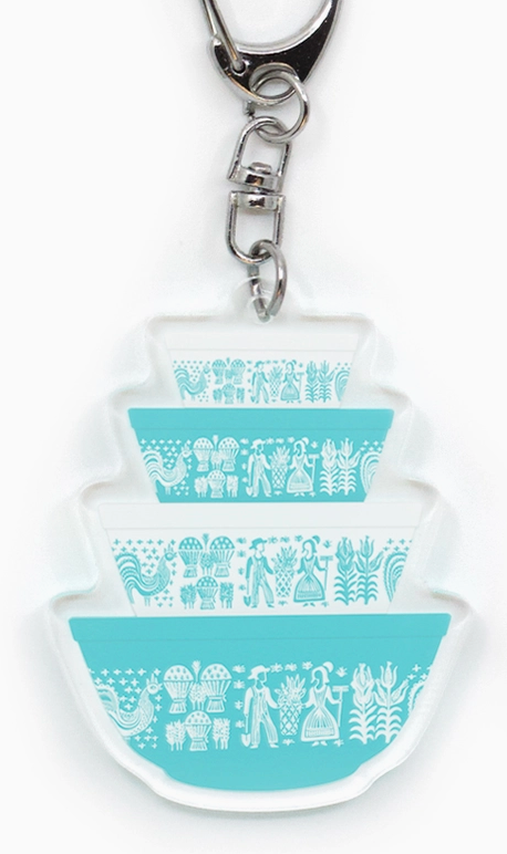 Butternut Pyrex-Inspired Mixing Bowl Keychain