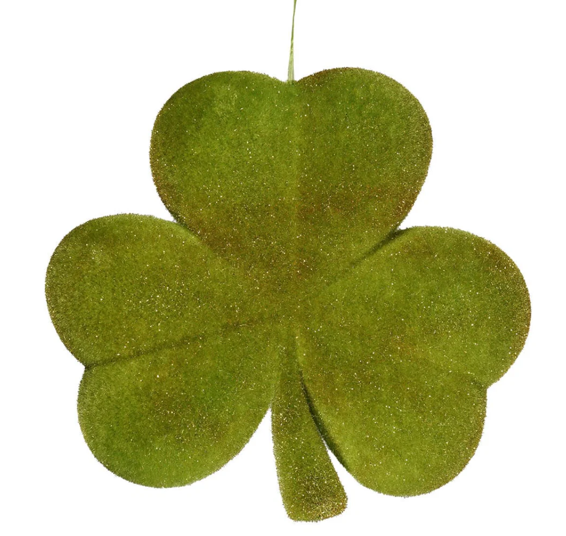 Large Flocked Shamrocks