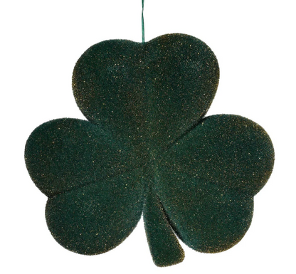 Large Flocked Shamrocks