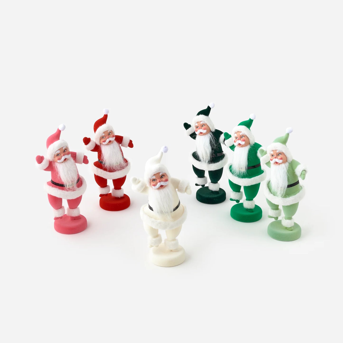 Flocked Dancing Santa