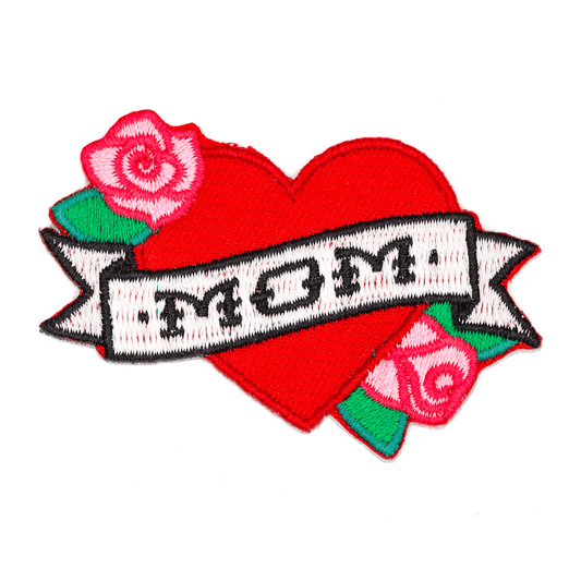 Mom Tattoo Iron-on Embroidered Patch