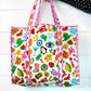 Tote Bags Quilted | Large Travel Tote | Lucky Vibes White