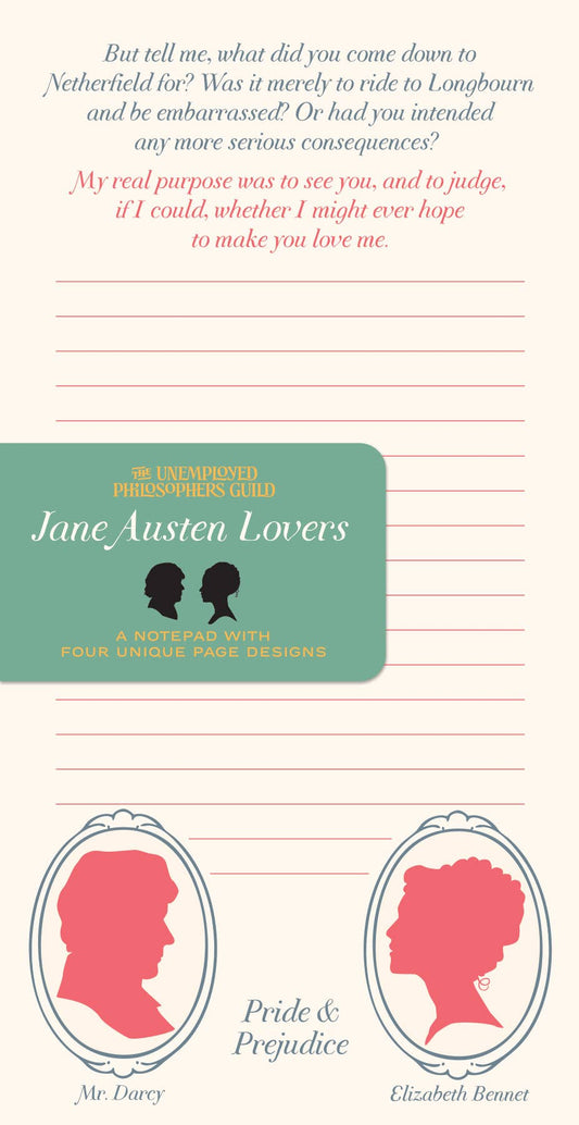 Jane Austen Lovers Notepad