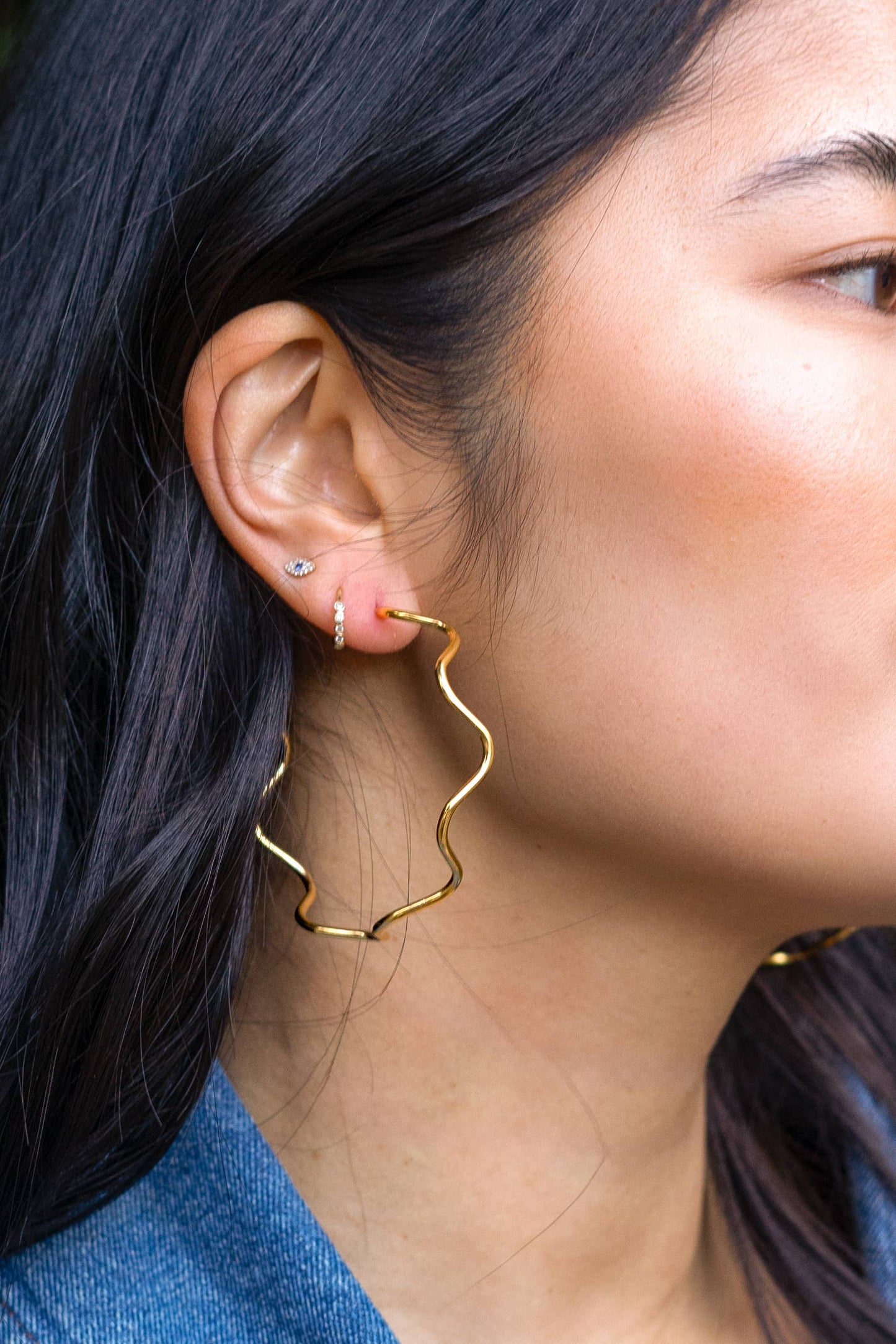 Alma Hoop Earrings- 18K Gold Plated