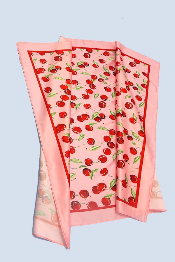 Cherry Print Hair Scarf