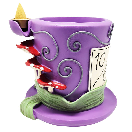 Alice in Wonderland Mad Hatter Back Flow Burner with Tray