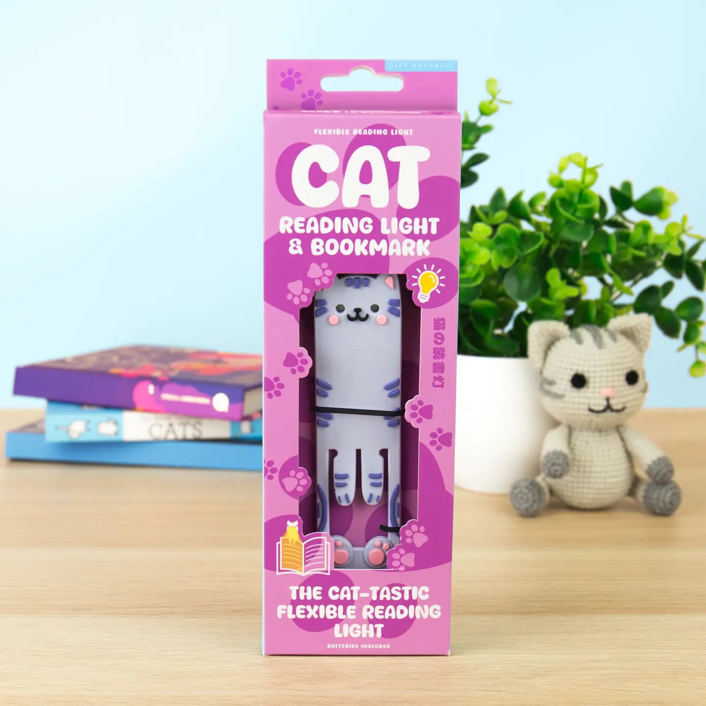 Cat Reading Light and Bookmark