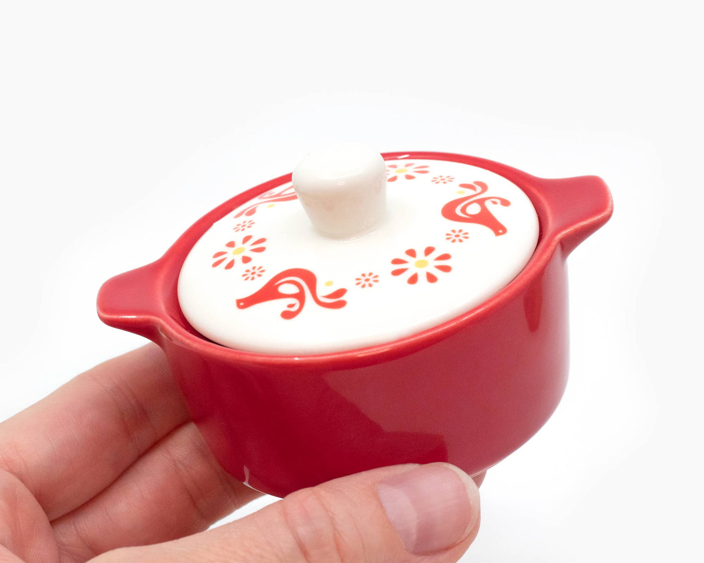 Pyrex-Inspired Friendship Casserole Ceramic Trinket Box