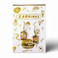 Earring packaging with artistic designs and 'Yello Out Workshop' branding on a white background.