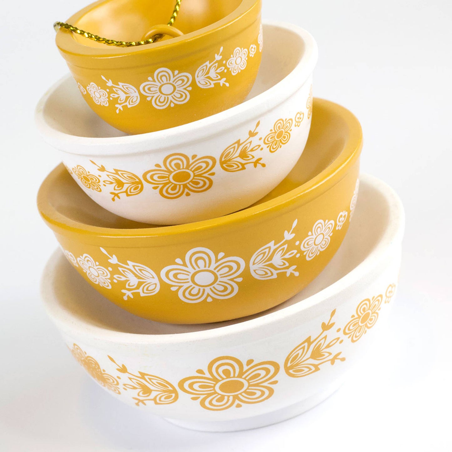Mini Pyrex-Inspired Bowl Ornament | Retro Christmas Decor: Spring Blossom