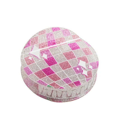 Pink Disco Ball Claw Clip