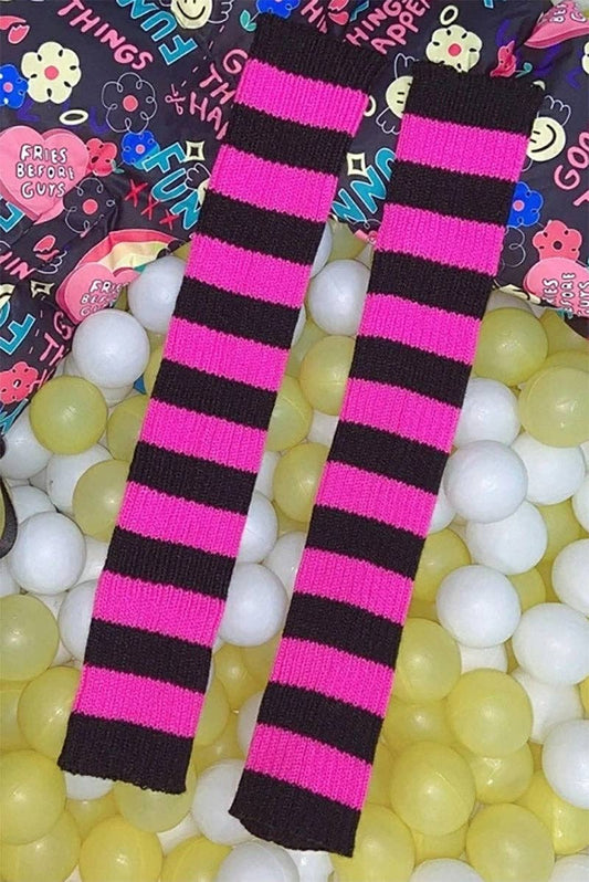 My Eyeliner’s Running Striped Leg Warmers