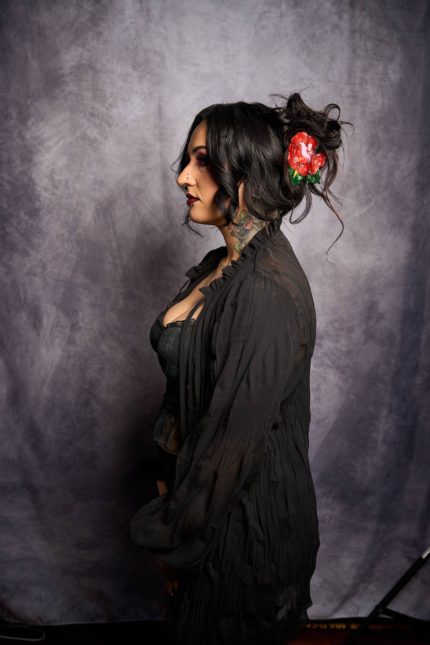 Traditional Rose Tattoo Hair Claw
