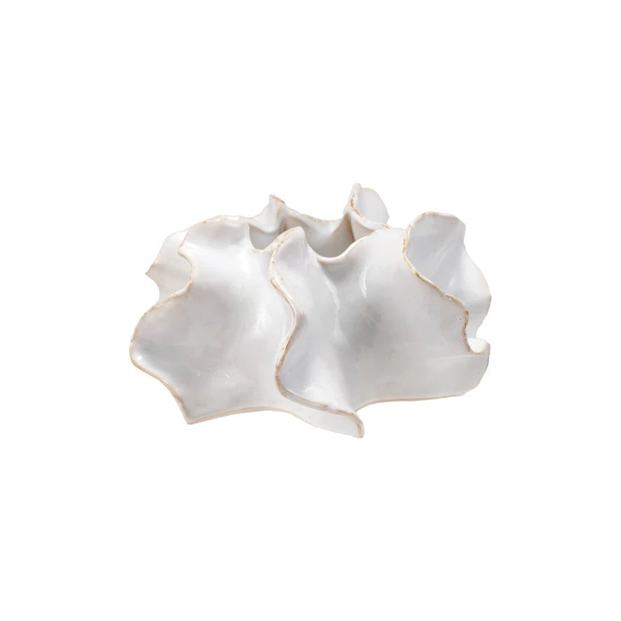 White Stoneware Planter