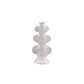 Stoneware Sculptural Taper Holder w/ Embossed Design