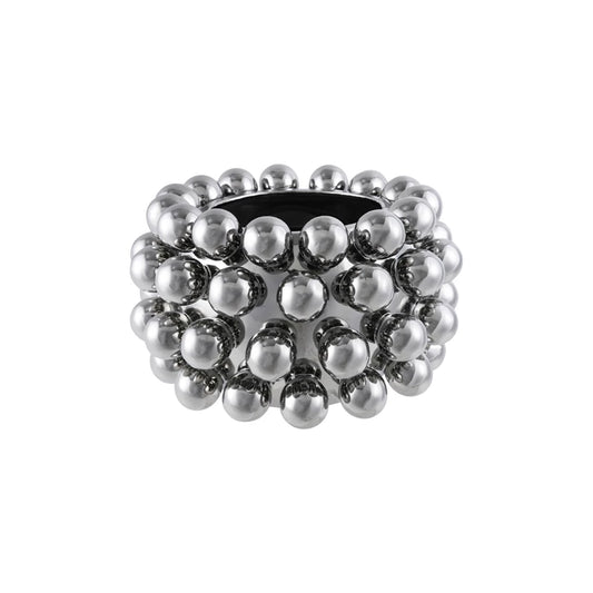 Stoneware Silver Planter w/ Balls