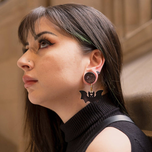 Bat Hoop Earrings