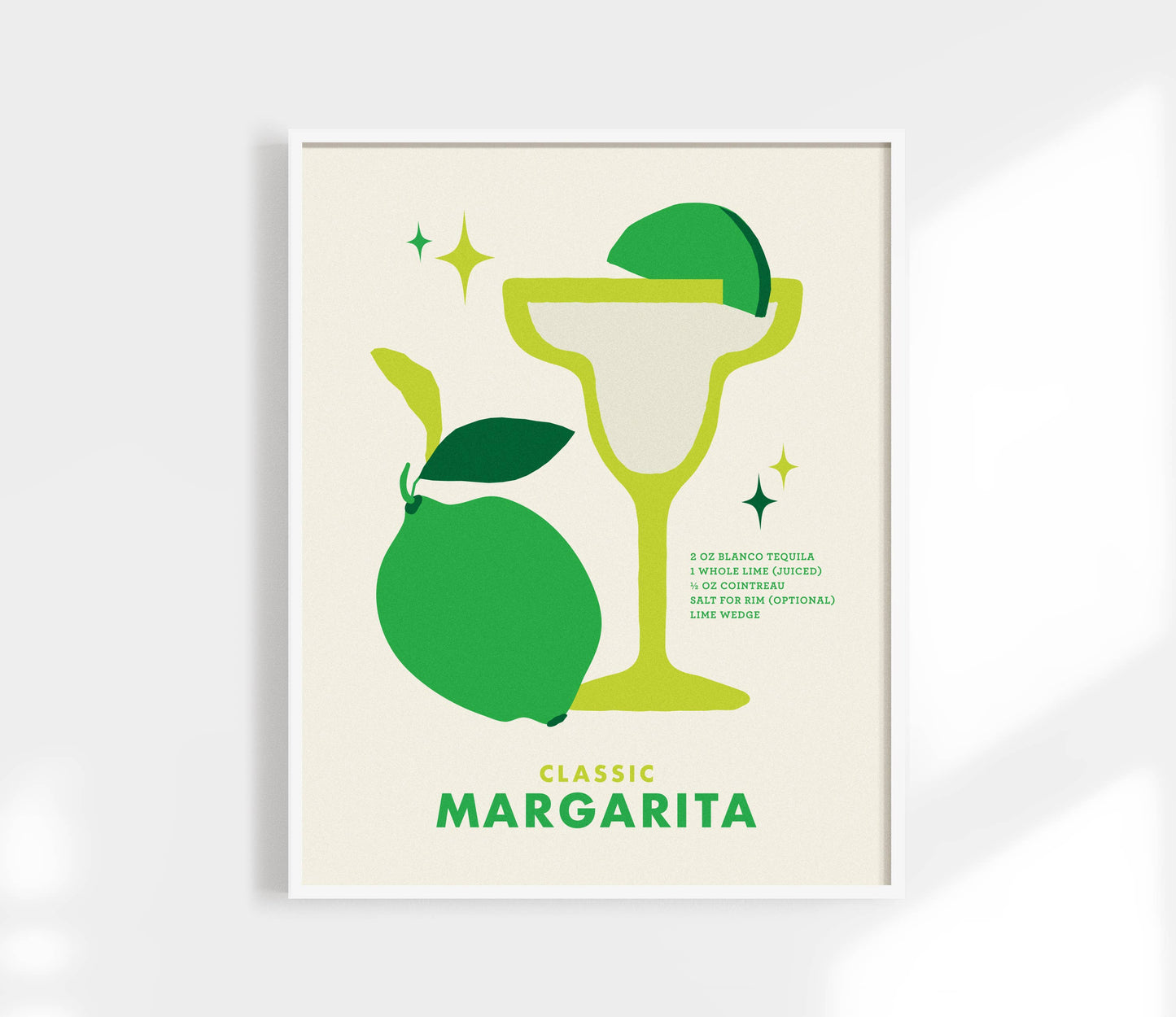 Margarita Cocktail Print 11x14