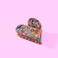 Confetti Heart Hair Claw