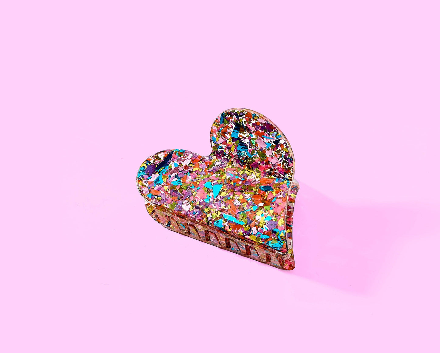 Confetti Heart Hair Claw