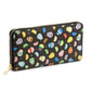 Pyrex-Inspired Retro Kitchen Wallet | 2 Sizes Available: Accordion Zip Wallet (Black)