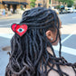 Hand-painted Lucky Eye Heart Hair Claw Clip