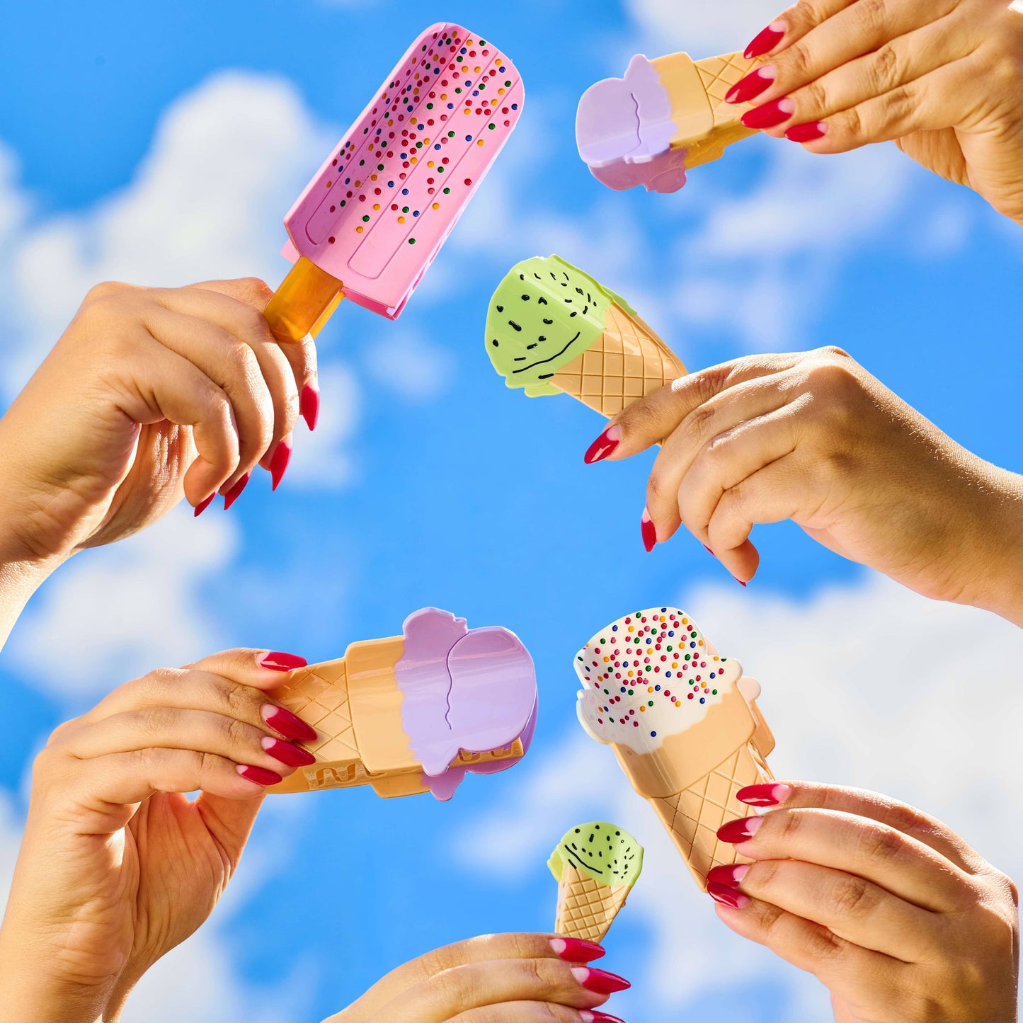 Large Sprinkle Ice Cream Hair Claw Clip