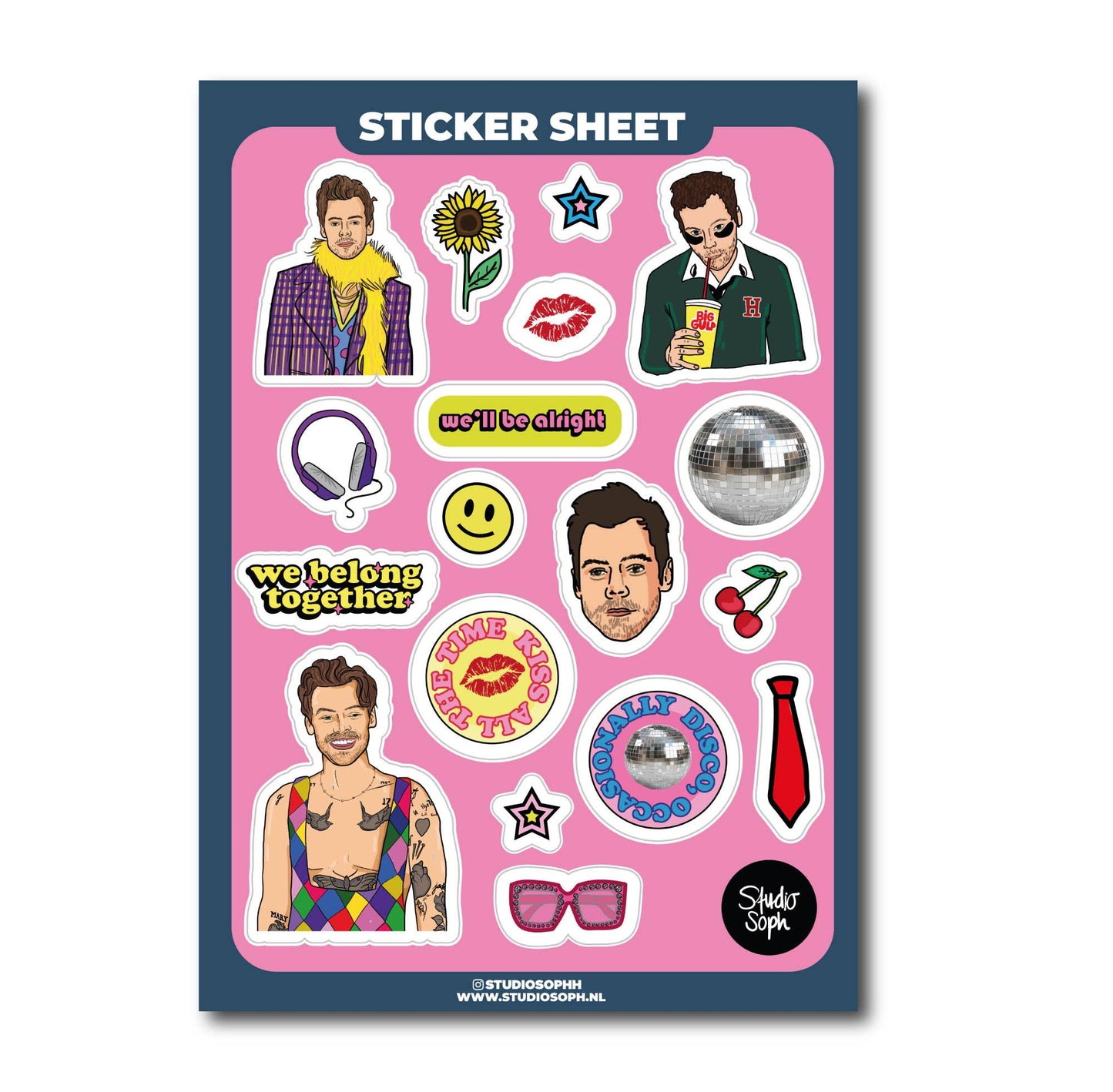 Kiss And Disco Sticker Sheet