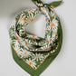 Green Daisy Silky Scarf