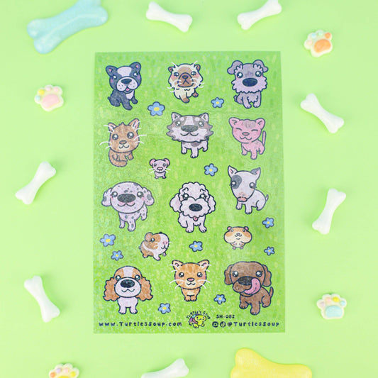 Big Head Animals Sticker Sheets