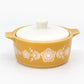 Pyrex-Inspired Butterfly Gold Casserole Ceramic Trinket Box