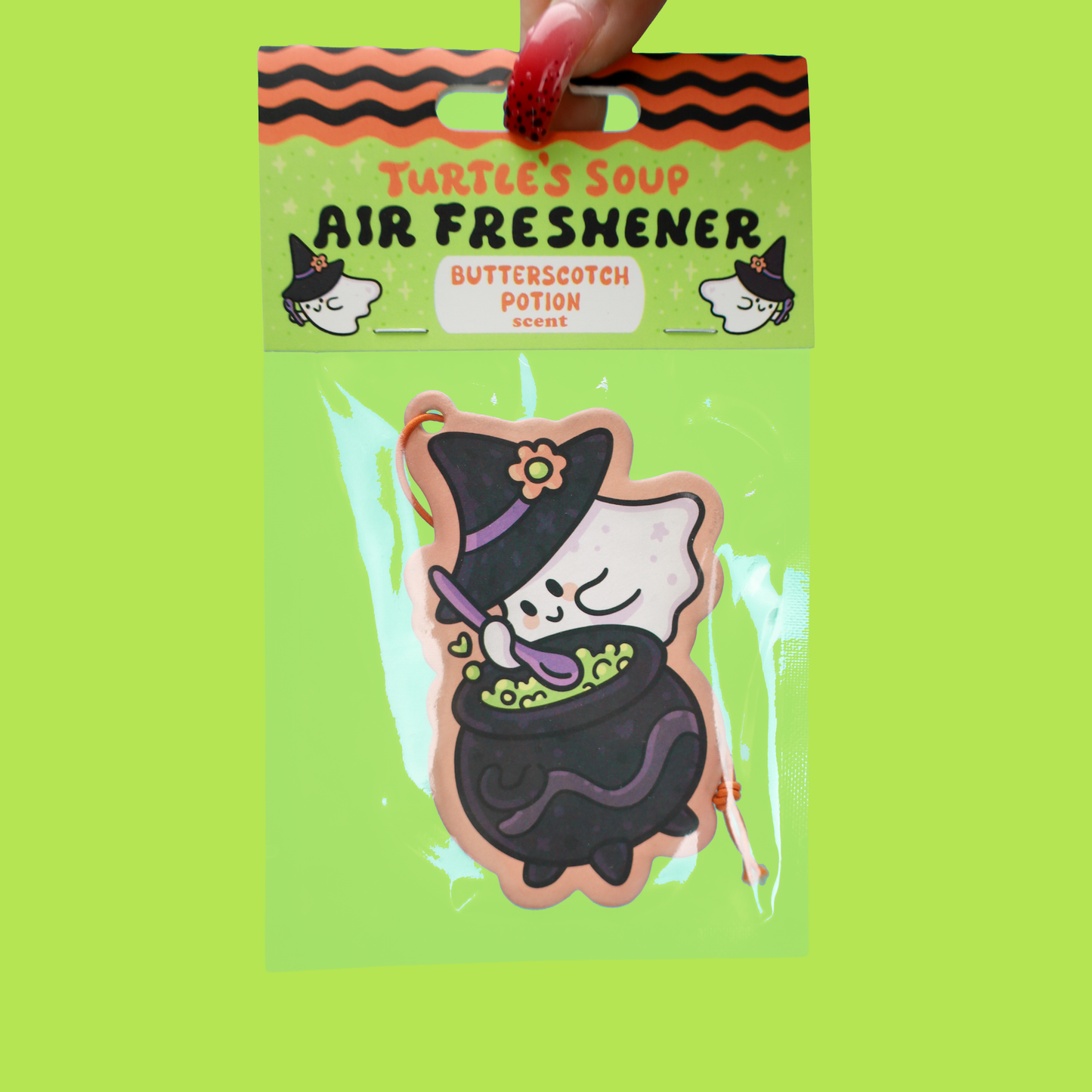 Witch Ghost Cauldron Halloween Car Air Freshener