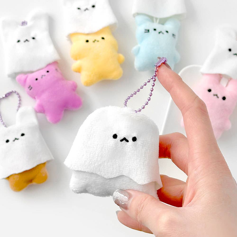 Glow-in-the-Dark Ghost Plush Keychain Blind Box