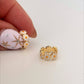 Daisy Hoop Earrings in Gold