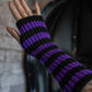 Spooky Striped Arm Warmers Black/Purple