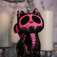 Bubblegum Skelekitty Plush Keychain